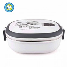 史努比（Snoopy）全家福单层保温饭盒 食品级PP塑料 高真空不锈钢内胆