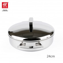 双立人 煎锅炖锅24mm 双柄不锈钢锅具  双耳煎炒锅