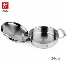 双立人 煎锅炖锅24mm 双柄不锈钢锅具  双耳煎炒锅