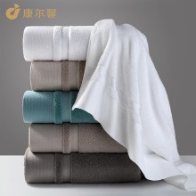 康尔馨 毛巾 铂丽思纯棉洗脸巾4色套装 纯色全棉吸水大面巾 4色4条装 75x34cm*140g