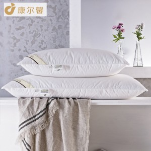 康尔馨 枕头 75%白鸭绒软硬枕 纯棉面料 大硬枕 91cm*51cm*1710g