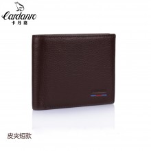 卡丹路 钱包 高档钱夹 商务休闲钱包 优质头层牛皮夹 短款