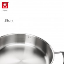 双立人 煎锅炖锅28cm 双柄不锈钢锅具 双耳煎炒锅