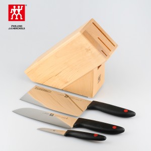 双立人 刀具四件套 经典刀具 桦木刀架 水果刀菜刀 实用套装
