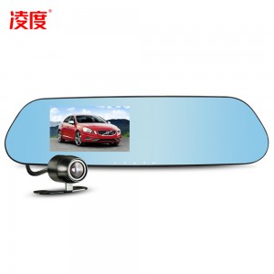 凌度 行车记录仪HS980B 双摄像头 高清广角 行车记录仪 蓝光防眩 停车监控