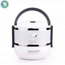 史努比（Snoopy）饭盒 双层 不锈钢内胆 长时间保温饭盒 餐盒DF-8006
