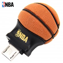 NBA 手机U盘 OTG 安卓手机优盘电脑（U盘）8GB 迷你篮球外形*