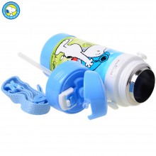 史努比 儿童吸管杯 食品级PP塑料 高真空不锈钢内胆 随身杯