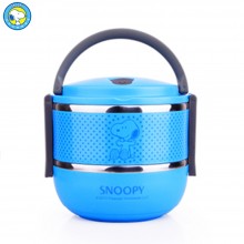 史努比（Snoopy）饭盒 双层 不锈钢内胆 长时间保温饭盒 餐盒DF-8006