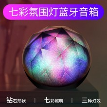 摩集客（MOGCO）V5蓝牙音箱音响户外无线水晶魔球旋转七彩灯低音炮手机微信二维码收付款舞台闪光 标配